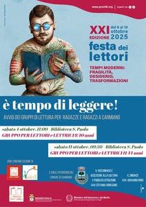 RIPARTONO I GRUPPI DI LETTURA PER RAGAZZI  A CARMIANO